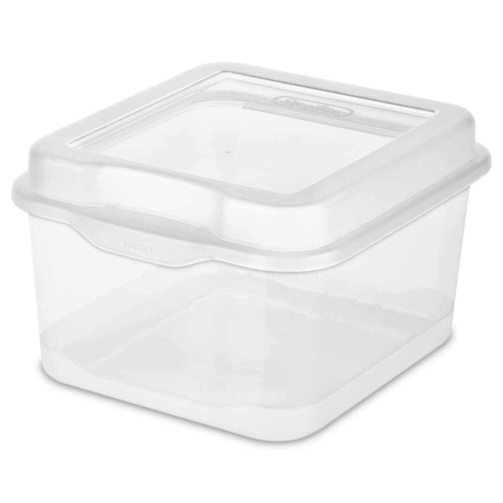 Sterilite Fliptop Storage Box-7.625"X6.5"X4.5" Clear