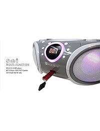 Singingwood CD Boombox Portable   W Reproductor USB Bluetooth MP3 AM   FM Radio AUX Auricular Jack LED retroiluminado