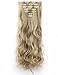 3-5 Days Delivery 7Pcs 16 Clips 24 Inch Wavy Curly Clip in on Double Weft Hair Extensionsthumb 1