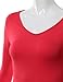 TWINTH Womens Long Sleeve Handkerchief Hem Lightweight Tunic Top