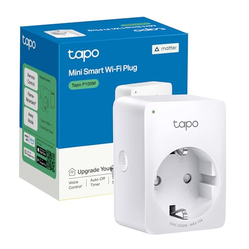 P100M – Mini enchufe inteligente Wi-Fi Matter, adecuado para programar, enlazar/desenlazar y ahorrar energía, requiere concentrador si es necesario, compatible con Alexa y Google Home
