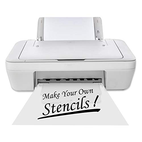 JINSEY Make Your Own Stencil - 10 Pack 6 Mil 12 x 12 inch Blank Stencil Sheets - Ideal Use Compatible & Silhouette Machines (Transparent)