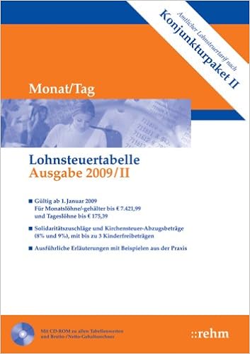 Lohnsteuertabelle 2009 Monat Tag Nach Konjunkturpaket Ii