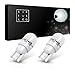 SIRIUSLED Super Bright 1W 360 Degree Projector LED Bulbs for Interior Car Lights Gauge Instrument Panel License Plate Dome Map Side Marker Courtesy T10 168 194 2825 W5W 6000K Xenon White