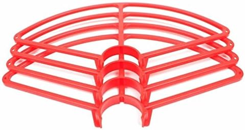 Peniya 4 Pieces Q500 Plastic Quick Release Propeller Guard Protector Cover Bumper Spare Parts Accessories for Yuneec Typhoon Q500 Q500 + Q500 4K Quadcopter (Red)