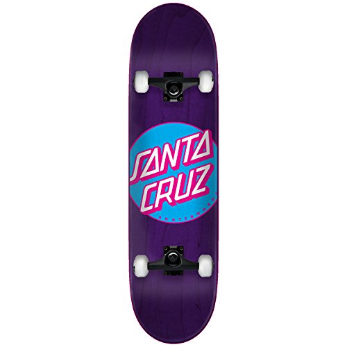 Santa Cruz Skateboard Complete Classic Dot Purple 8.5" Black