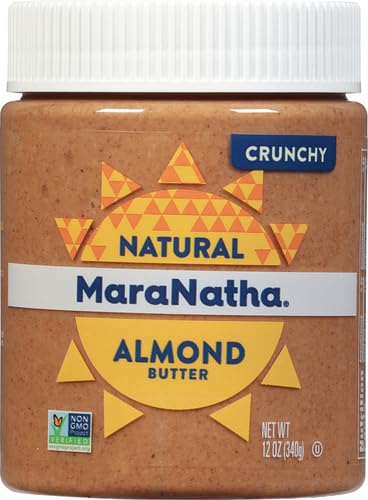 MARANATHA NATURAL CRUNCHY ALMOND BUTTER, NO STIR, 12 OUNCE JAR