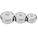 18/8 Stainless Steel pack of 3 nesting Lunch Box and food storage container set - Eco friendly, Dishwasher Safe, BPA free, Great for snacks or food storage (10 to 24 fl oz)