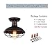 Vintage Industrial Mini Metal Cage Ceiling Light - MKLOT E26 Rustic Bronze Pendant Lighting Semi Flush Mounted 8.66