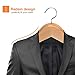 JS HANGER Wooden Suit Hangers, 3 Pack Extra-Wide Shoulder wood Coat Hangers with Non Slip Pant Bar, Extra Smooth and Splinter Free Natural Finish