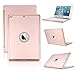 KVAGO iPad Keyboard Case Compatible with iPad 9.7 inch 2018/2017 F8S Hard Shell Case with 7 Colors Back-lit Wireless Keyboard for iPad 6th Gen,5th Gen -Rose Gold
