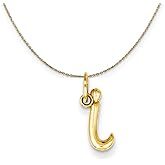 The Black Bow 14k Yellow Gold, Claire Mini Lower Case Initial I Necklace