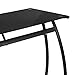GreenForest L Shaped Computer Corner Desk with Tempered Glass Top 3-Piece PC Laptop Table Workstation for Home Office Study/Woking/Gaming,Black