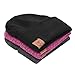 OZERO Winter Daily Beanie Stocking Hat - Warm Polar Fleece Skull Cap for Men and Women Purple/Gray/Black