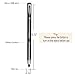 MEKO Stylus Pens Rubber Tip Rechargeable Active Stylus 1.9mm -Perfect for Drawing and Handwriting Only Compatible W/iOS and Andriod Touchscreen Cellphones, Tablets-(Black)