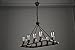 SUN-E 10-Lights Hemp Rope Chandelier Metal Vintage Rustic Country Style Pendant Lamp Rectangle Island Lights