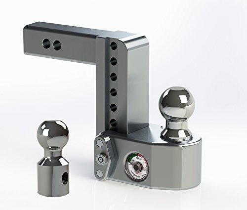 Weigh Safe BALL MOUNT HITCH WITH BUILT-IN SCALE 2 INCH SHANK WITH KEYED ALIKE WS05 (HITCH LOCKING PIN) INCLUDED, 6" Drop Hitch
