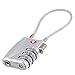 ZHEGE TSA Wire Lock 2 Pack Cable Luggage Lock with Alloy Body for Suitcase, Baggage, Backpack, Pistol Case (Silver)