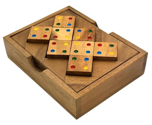 Color Match 8 Pieces Challenging Wooden IQ Puzzle Fun Play and Gift Brain Teaser Game for Adults and Teens