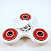 White Tri-Spinner Ceramic Zirconia ZrO2 Center Bearing Fidget Toy Stress Reducer EDC Focus Relieves ADHD Anxiety and Boredom White Body Red Outer Bearing Seals