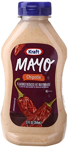 Kraft Mayo Reduced Fat Mayonnaise, Chipotle, 12 Ounce Bottle (Pack of 8)