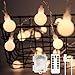 myCozyLite LED Globe String Lights, Battery and USB Operated, 50 LED, Decorative Warm White String Lights for Wedding Party, Holiday, Patio, Garden, Room, Remote Control