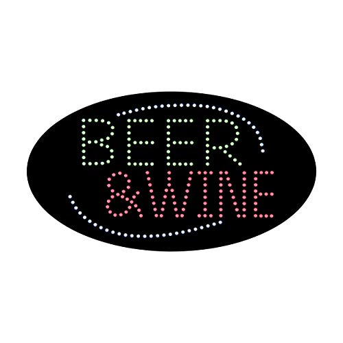 LED Beer Bar Wine Liquor Spirits Open Light Sign Super Bright Electric Advertising Display Board for Pub Club Bistro Business Shop Store Window Bedroom (HSB0622, 19 x 10 inches)