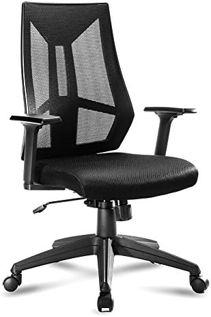 JOBOON High Back Adjustable Mesh Executive Office Computer Desk Ergonomic Chair Lift Swivel Chair with Armrests,Mesh Office Chair Computer Desk Chair Black