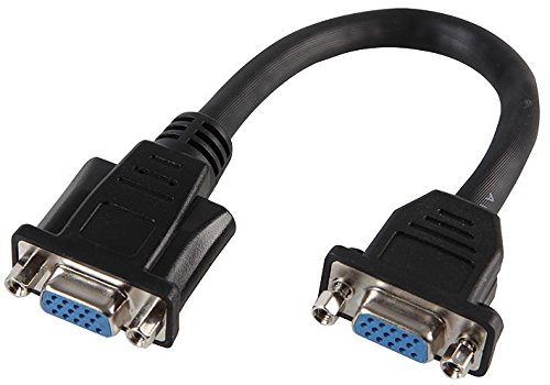 Pro Signal PSG03799 15 Pin VGA Female to Female Panel Mount Adaptor Lead, 140mm Black