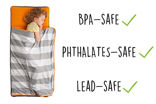 The Shrunks Zipaire Toddler Siesta Nap Pad, Orange/Grey