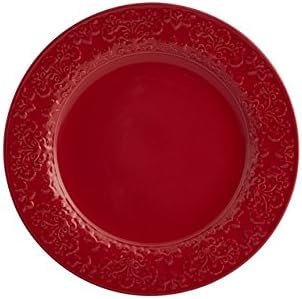 Casa Alegre 23013236 Cadiz Charger Plate44; Red - Set of 6