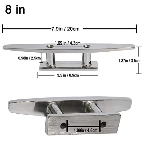 ZOMCHAIN Boat Cleat Open Base Boat Cleat, Dock Cleat All 316 Stainless