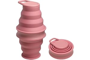 Opard Collapsible Water Bottles 17 Oz BPA Free Leak Proof Foldable Silicone Bottle with Anti-Collapse Ring for Travel Camping