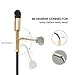 HOCO UPA02 AUX Male to Male Audio Cable With Microphone 6.5ft 3.5mm Jack Gold Plated Cord With Spring Connector 90 degree 