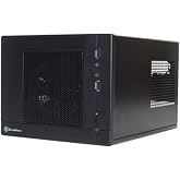 Silverstone Tek Plastic/SECC Mini-ITX Computer Case with 2x USB 3.0 Front Ports SFF Cases, Black SG05BB-LITE