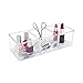 Isaac Jacobs Clear Acrylic 3 Section Organizer- Three Compartment Drawer Tray and Storage Solution for Office, Bathroom, Kitchen, Supplies, and More (Marble)