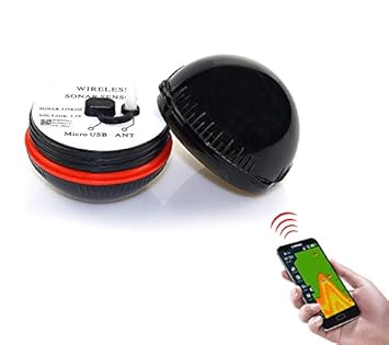 Pesca Accesorios De Barco Aparato De Pesca De Sonar De Alta DefinicióN con Detector De Peces Inteligente Bluetooth para TeléFonos MóViles,Black: Amazon.es: ...