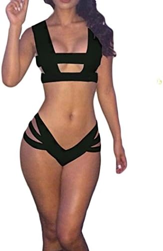 Women Bandage Lace Bra Panty Hollow Out Lingerie Babydoll Bodysuit Two Piece Sets
