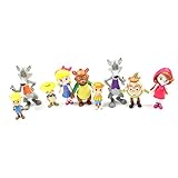VANVENE Goldie and Bear Figures Toys 9 Pcs Set Action Goldilocks Little Red Riding Hood 5cm - 9cm