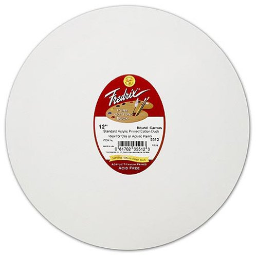 Fredrix 5516 Fredrix Stretched Canvas, 16-Inch Round