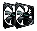 APEVIA CF214S-BK 140mm 4pin Molex & 3pin Motherboard Black Silent Case Fan (2-pk)