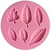 Funshowcase 6 Leaves Fondant Leaf Candy Mold for Sugar Paste, Chocolate, Fondant, Butter, Resin, Polymer Clay, Wax, Soap, Crafting Projects and Cake Decoration