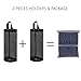 LINEVI Bag Holder for Plastic Bags, 2 Pcs Polyester Grocery Bag Holder Plastic Dispenser Foldable Breathable Washable Hanging Mesh Garbage Bag Organizer for Kitchen Plastic Bag Storage (Black)