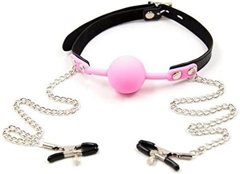 YSTR Leather Mô-ùth G-â-g B-Â-l-l Silicone with Chain Toy
