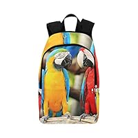 VvxXvx Tropical Colourful Beautiful Parrots Casual Daypack Travel Bag College School Backpack for Mens and Women