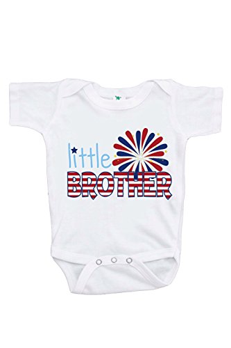 Custom Party Shop Baby Boy's Little Brother 4th of July Onepiece 0-3 Months