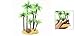 JARDIN Plastic Palm Tree Plant Underwater Aquarium Ornament, 5.4-Inch, Green/Brown