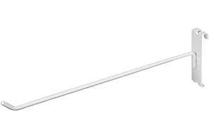 Econoco 12” Grid Panel Display Hooks, Gridwall Hooks, Display Hooks For Panel, White, (Pack of 96)