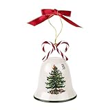 Spode Christmas Tree Ornament, Candy Cane Bell