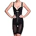 Supplim Women's Body Shaper Waist Cincher Underbust Corset Bodysuit Shapewear,Black,XL/Waitline:34